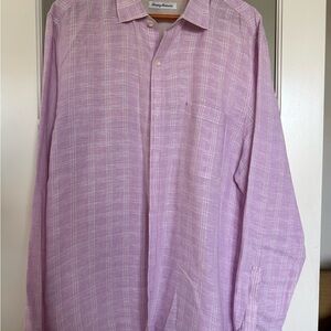 Tommy Bahama Lavender Plaid Long-Sleeve Button-Up Shirt